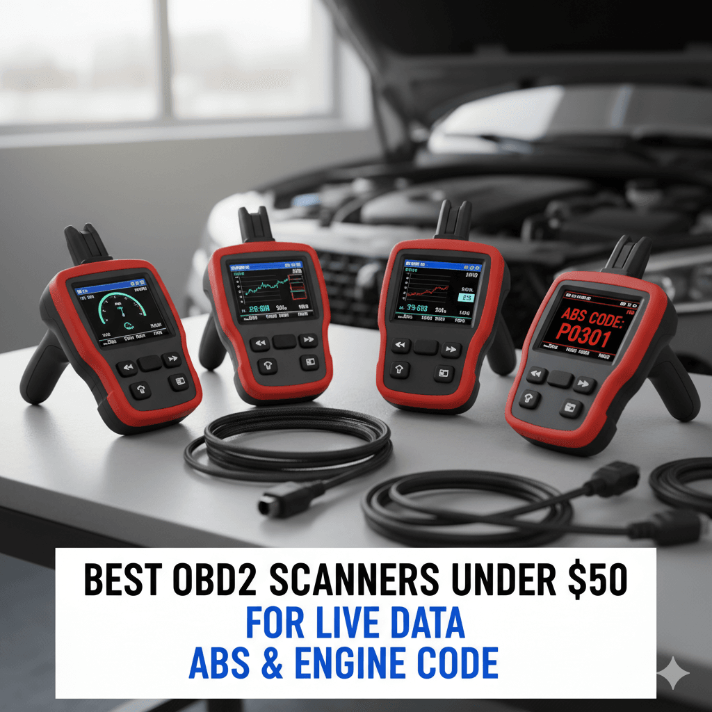 Best OBD2 Scanners Under $50 for Live Data ABS & Engine Code image