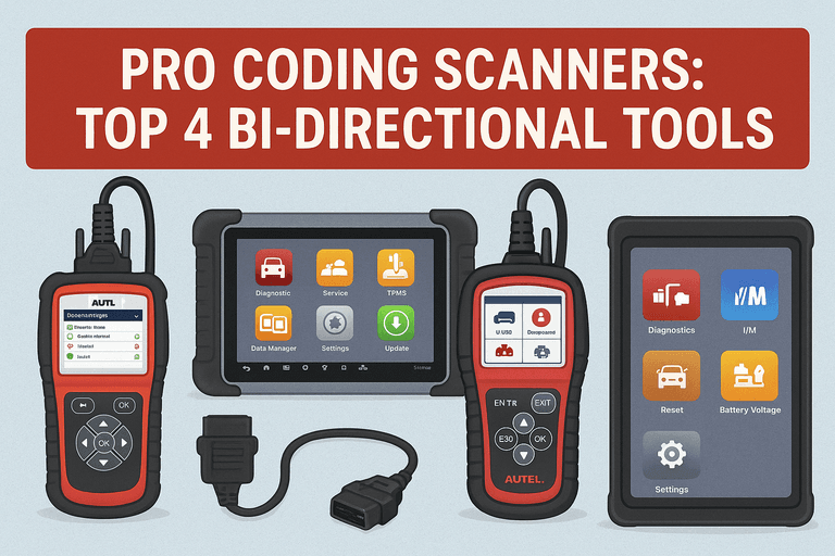 Pro Coding OBD2 Scanners: Top 4 Bi-Directional Tools